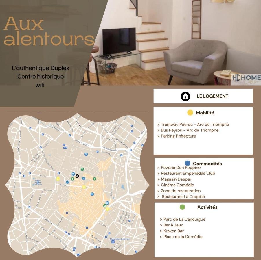 L'Authentique, Duplex, Centre Historique, Wifi Apartment Монпелие Екстериор снимка